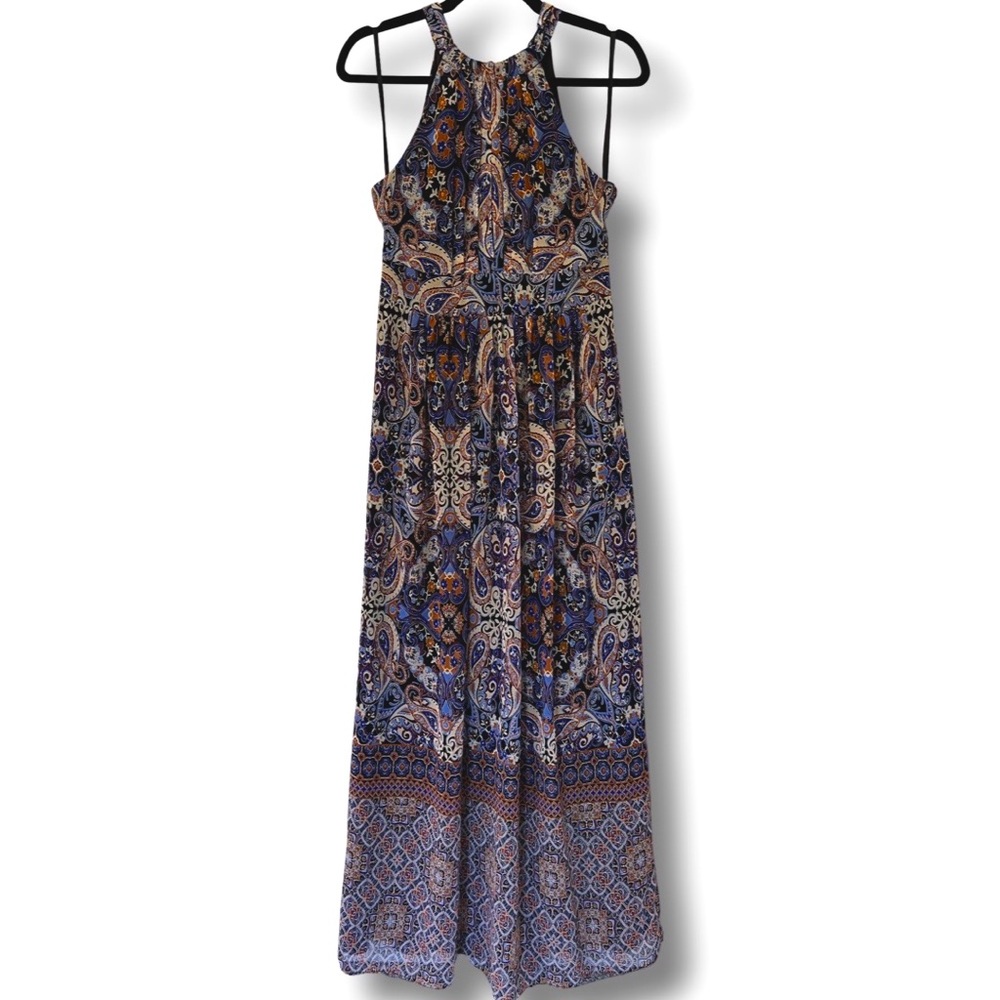 International Concepts Tie Back Halter Maxi Dress